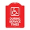 Signmission During Service Times With Graphic, Red & White Aluminum Architectural Sign, 18" x 24", RW-1824-24119 A-DES-RW-1824-24119 - alternate 1